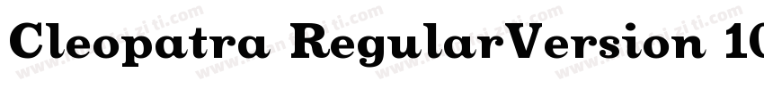 Cleopatra RegularVersion 1000字体转换